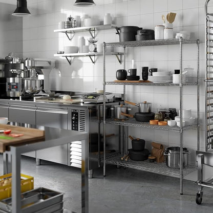 21" Deep x 42" Wide x 64" Height Wire Shelving Kit | 4-Tier | NSF Commercial - Image 5
