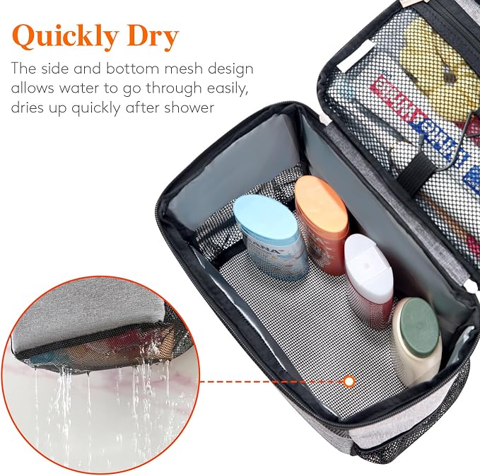Lifewit Shower Bag Mesh Shower Caddy Portable College Dorm Room Essentials Tote - Image 5