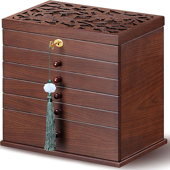 Vintage Rustic Wooden Jewelry Organizer boxes by WelcometotheXloverise