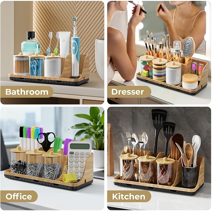 PARKMANI Bathroom Counter Organizer, Bathrooms Toothbrush Holder Set - Image 7