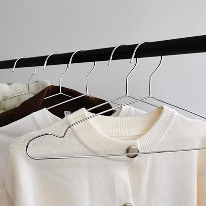 Wire Hangers 100 Pack, Heavy Duty, Space Saving, Stainless Steel, 16.5inches - Image 5