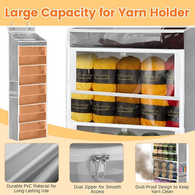 Yarn Storage Organizer, Large Capacity Sewing Organizer Gifts - Image 3