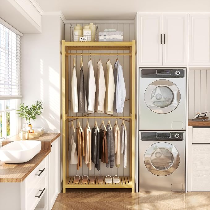 Homykic Bamboo Clothes Rack - Image 4
