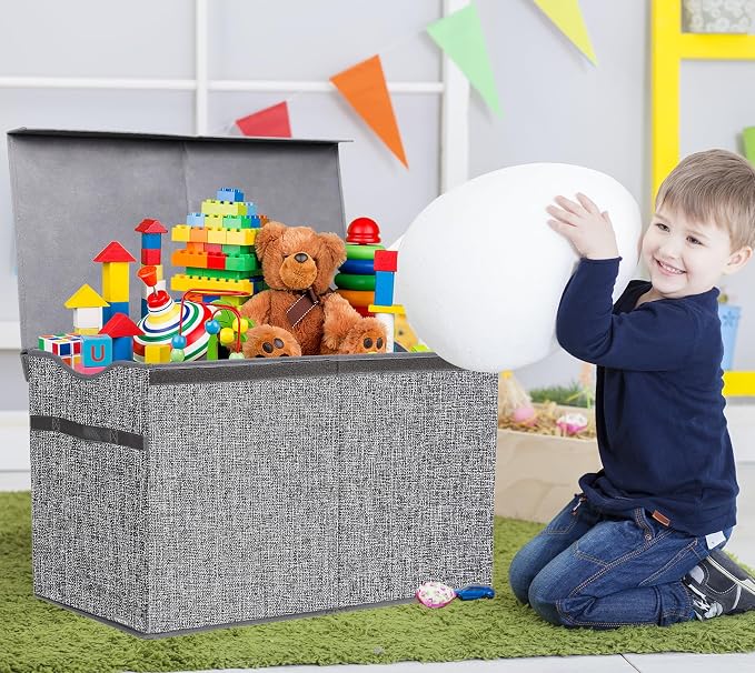 YOLOXO Toy Box Chest, Collapsible Sturdy Storage Bins - Image 7