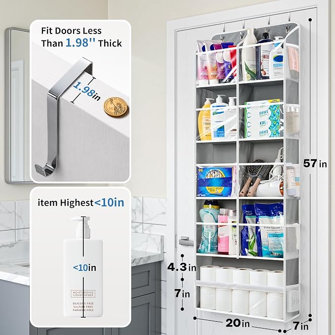 JARLINK Over the Door Organizer, Extra Large Storage - Image 2