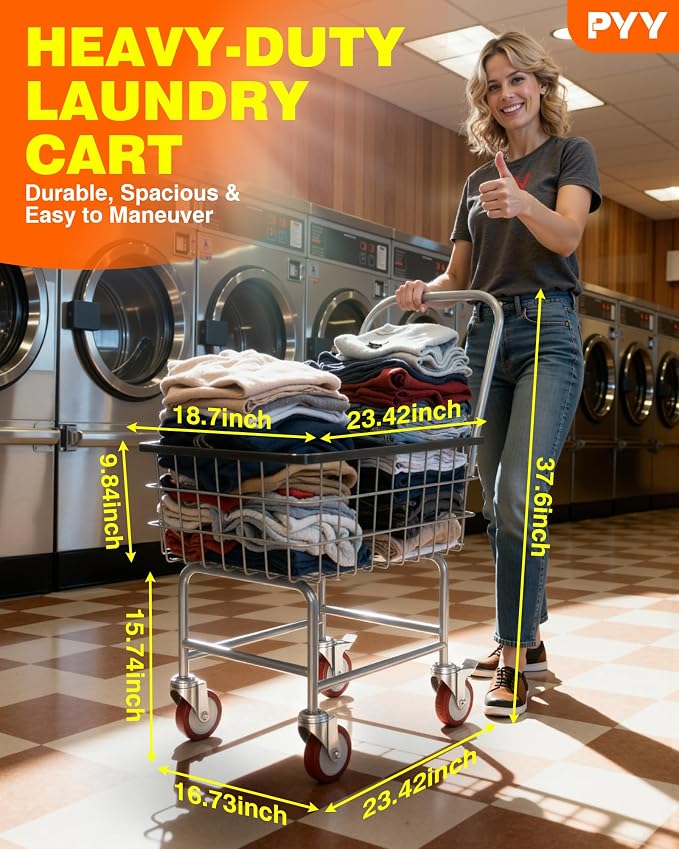 PYY Commercial Laundry Cart - Image 6