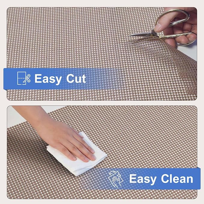 Shelf Liner Non Adhesive Cabinet and Drawer Liner, Upgrade Durable Folded Slip - Image 5