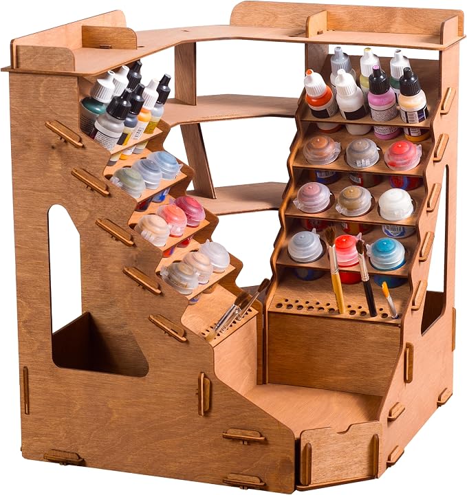 Plydolex Plywood Corner Model Paint Organizer by PLYDOLEX