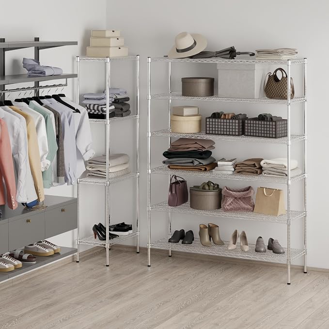 18" Deep x 54" Wide x 74" Height Wire Shelving Kit | 6-Tier | NSF Commercial - Image 6