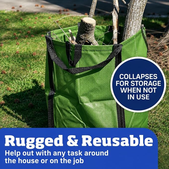 DURASACK Heavy Duty Home and Yard Bags, Moss Green - Image 2