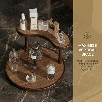 GDQ Wooden Display Organizer Stand, Perfume Organizer, Tea Set, Open Design - Image 2