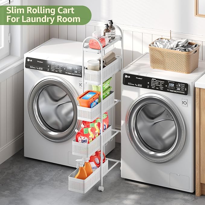 KINGRACK 5-Tier Slim Storage Cart - Image 2