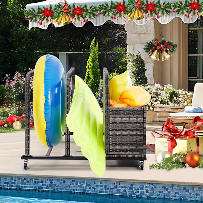 Poolside Float Storage Organizer, Pool Toy Storage Holder - Image 3