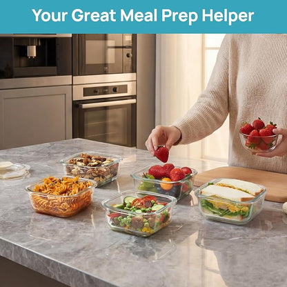 Vtopmart 5Pack 17.5oz Glass Storage Containers - Image 3