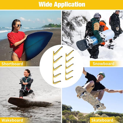 5 Board Surf Rack Wall Mount for Surfboard, Snowboard Storage Adjustable Wall - Image 7