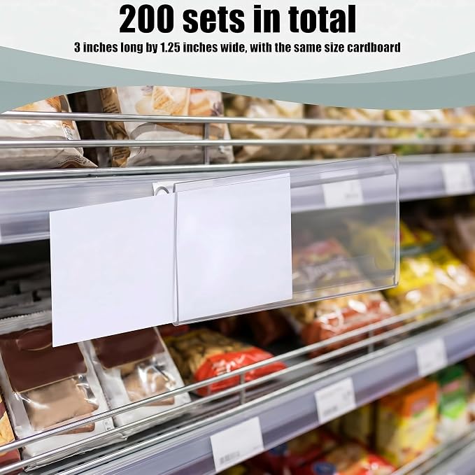 Kathfly 200 Pcs Plastic Wire Shelf Label Holder Tags - Image 6