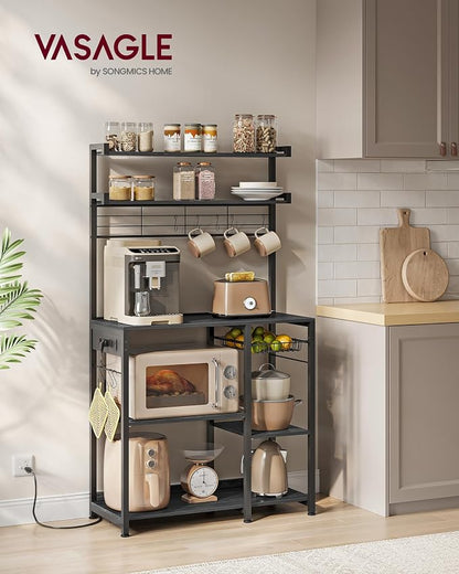 VASAGLE Bakers Rack with Power Outlet, 35.4 Inches Microwave Stand, Coffee Bar - Image 2