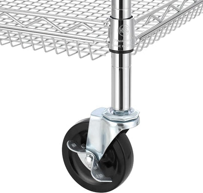 Finnhomy 4 Tier Heavy Duty Commercial Grade Rolling Cart - Image 7