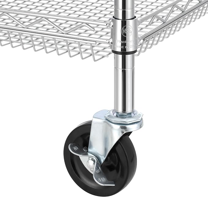 Finnhomy 4 Tier Heavy Duty Commercial Grade Rolling Cart - Image 6