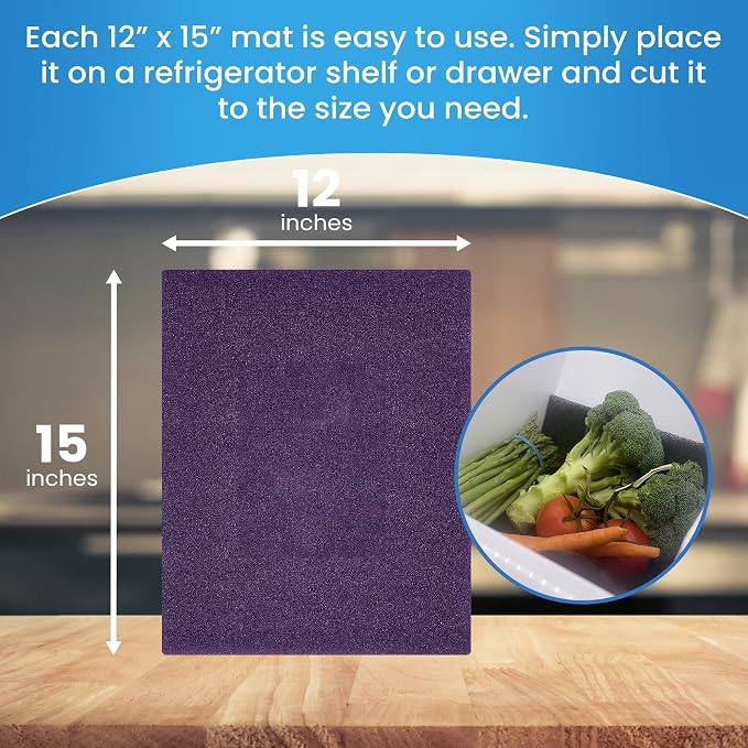 Bluapple FreshMats, Refrigerator Bin Liner, Fridge Drawer Mats, Crisper Life - Image 2