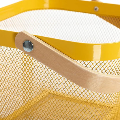 AJIODA Metal Mesh Steel Basket, Storage Organizer Basket Multi-functional - Image 3