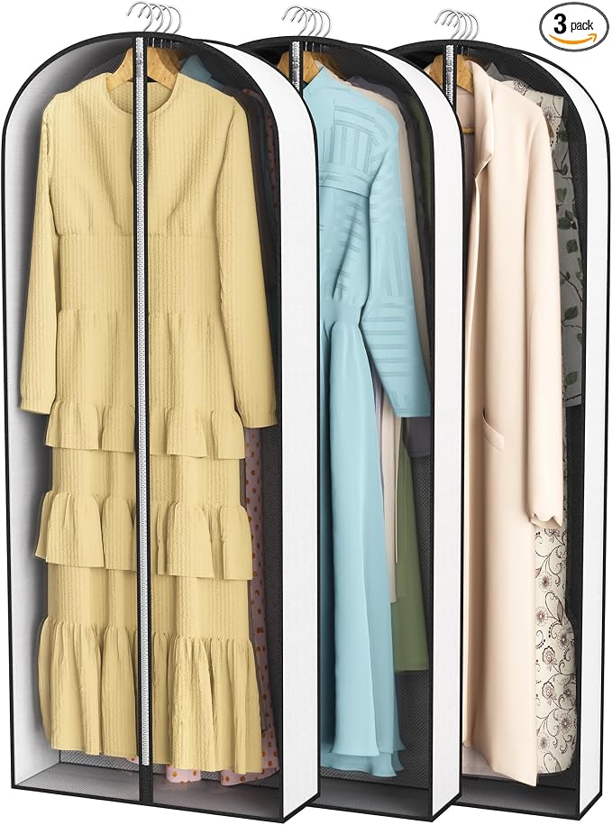 60” Garment Bags for Hanging Clothes 4” Gusseted - by Liuoud