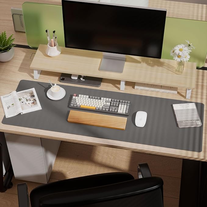 Aothia Leather Desk Pad Protector, Office Mat, Large Mouse Pad, Laptop Desk Pad - Image 4