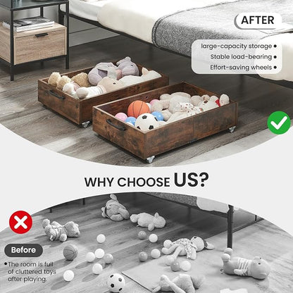 TIOPGHAD 2-Pack Under Bed Storage Drawers Organizer - Image 5