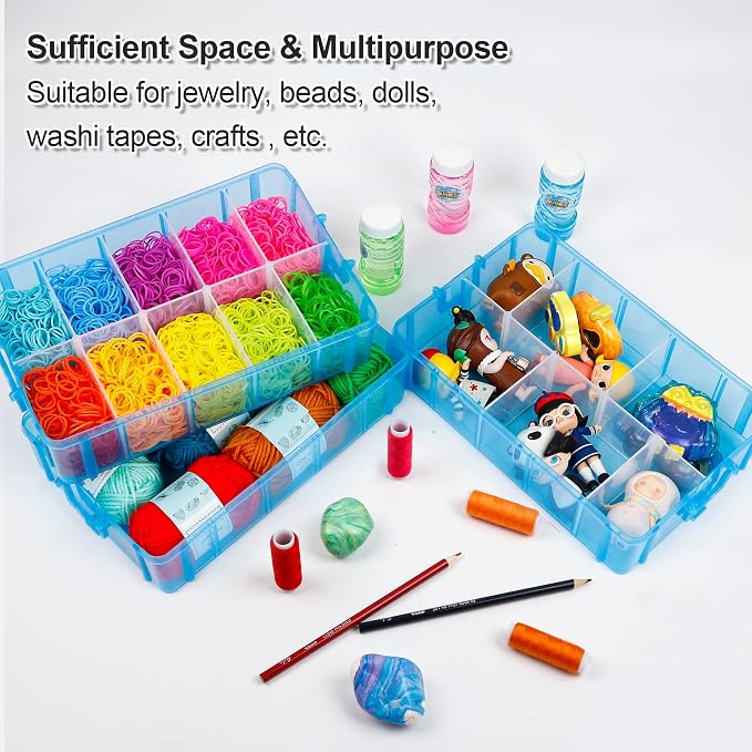 INSCRAFT 7 Layers Stackable Storage Container, 70 Adjustable Compartments - Image 4