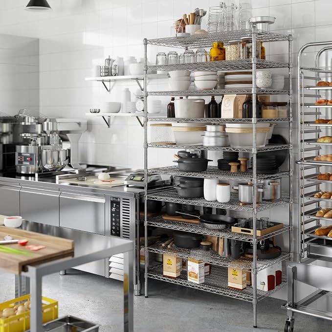 24" Deep x 42" Wide x 86" Height Wire Shelving Kit | 10-Tier | NSF Commercial - Image 7