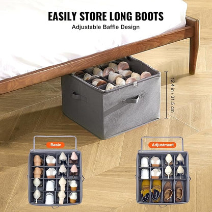 VEVOR Under Bed Shoe Storage Organizer, 1 Pack, 16 Compartments, Underbed Shoe - Image 3