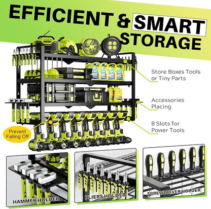 Large Power Tool Organizer Wall Mount, Garage Storage Cordless Tool Organizer - Image 3