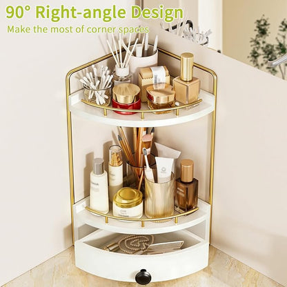 2-Tier Corner Bathroom Counter Organizer - Image 6