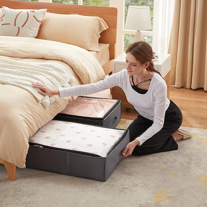 Lifewit 95L 3 Pack Under Bed Storage Containers, Large Capacity Blanket Storage - Image 7