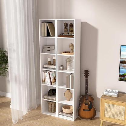 Wooden 6 Cube Storage Organizer, 6 Tier Storage Cubes Storage Display Cubby - Image 7