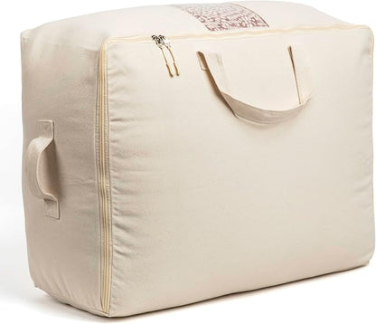 Soft Canvas Storage Bags with Zipper. Thick Breathable by VeraMia