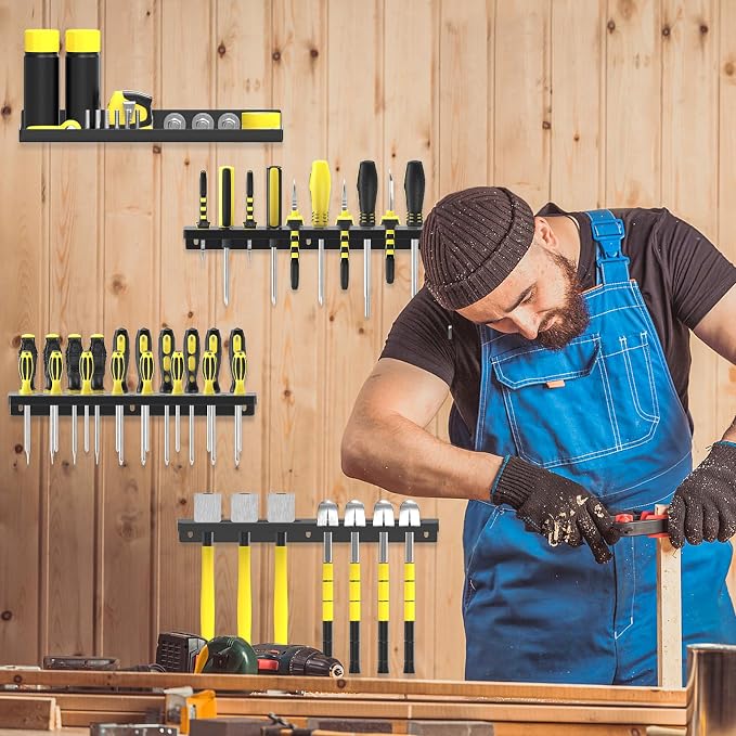 Wall Mount Screwdriver Organizer, Pliers Holder, Hammer Rack, Metal Storage - Image 8