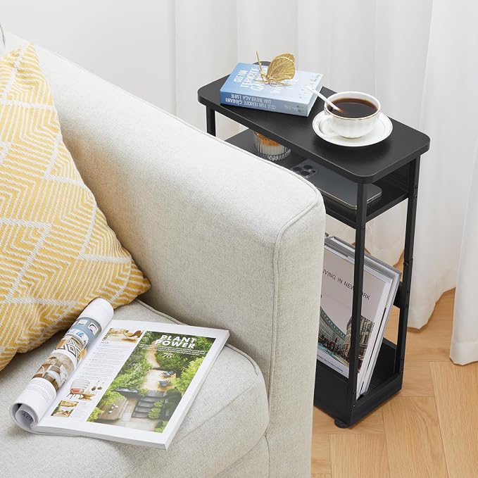 Narrow Side Table, 3-Tier Slim End Table - Image 8