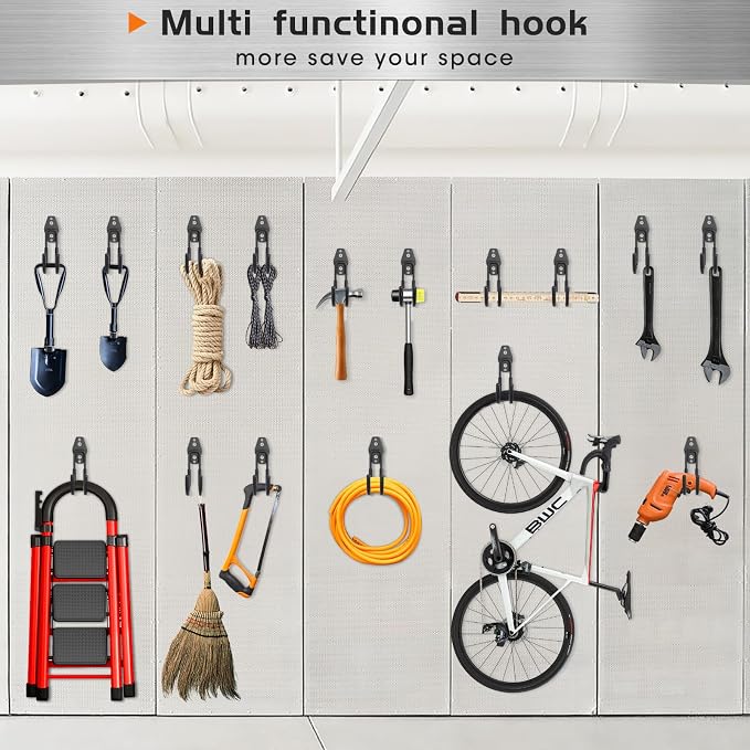 Garage Tool Hooks Wall Mount, 6 Pack Heavy Duty Storage Hooks - Image 7