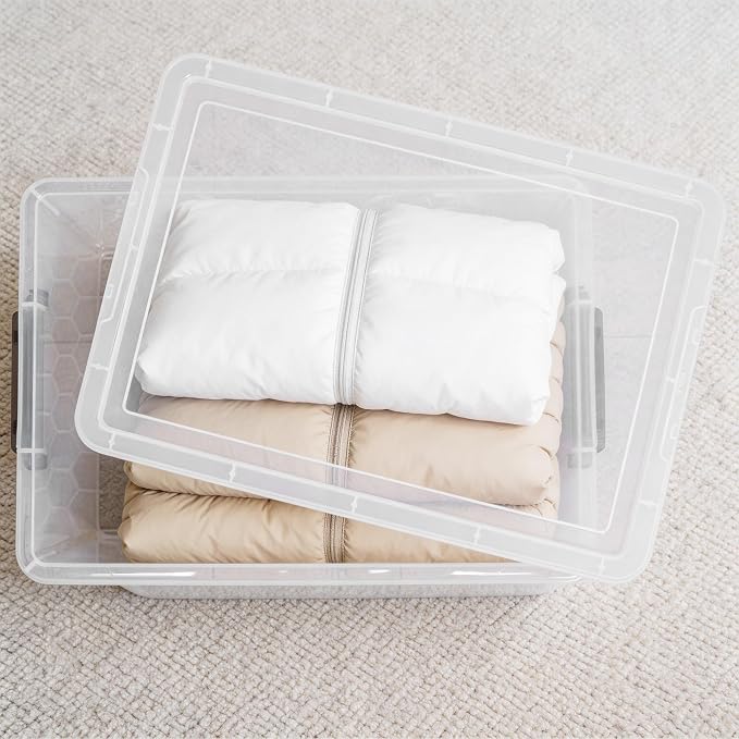Citylife 48 Qt Ultra-Thick Clear Plastic Storage Bins - Image 8