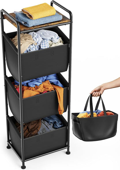 Moforoco Vertical Laundry Sorter 3 Section by MOFOROCO