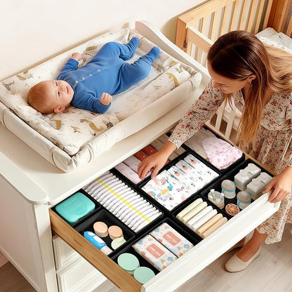 DIMJ Drawer Organizers Clothes, Fabric Closet Organizers and Storage, Shallow - Image 5