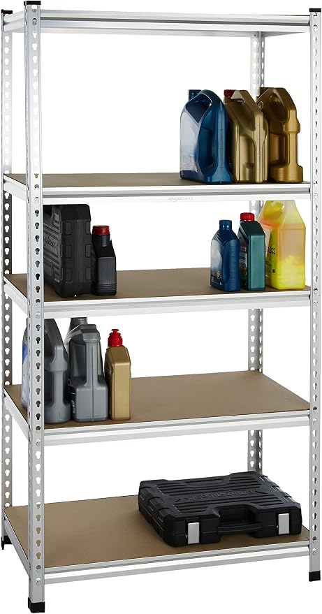 Amazon Basics Medium Duty Storage Shelving Double Post Press Board 5 Tier Shelf - Image 7