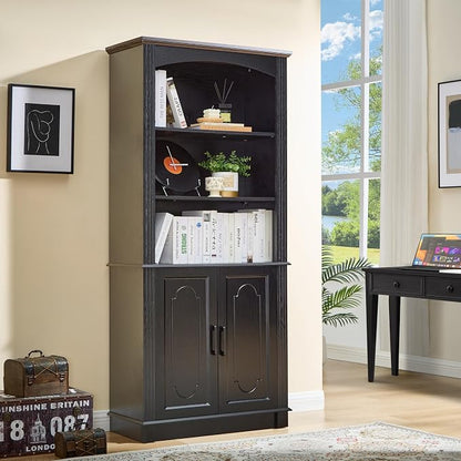 Black 5 Tier Book Shelf and Bookshelf - Image 3