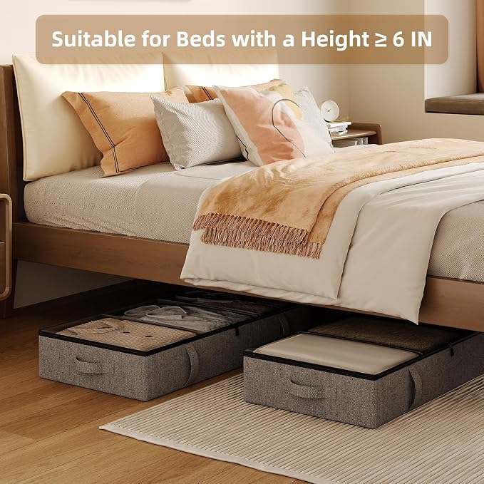 Vailando Storage Containers, 6 Inches Tall 60L Underbed Storage Bins - Image 2