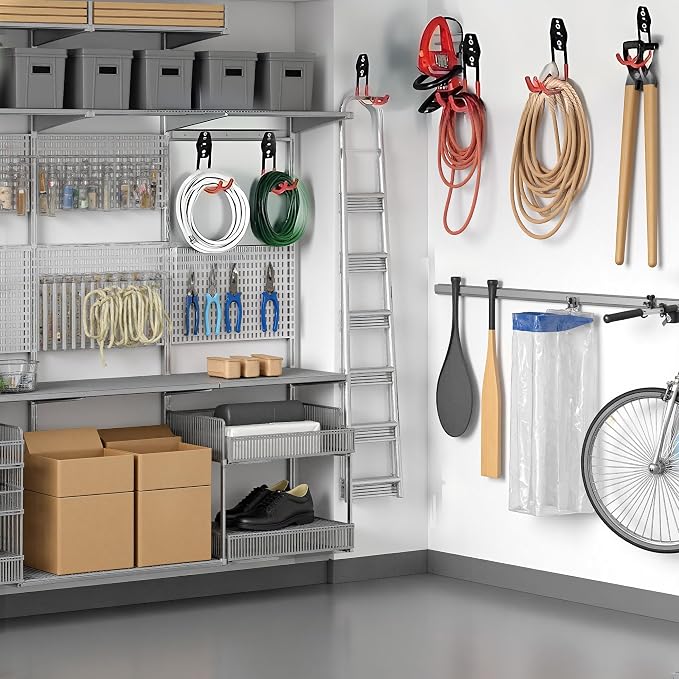 Garage Hooks Heavy Duty 12 Pack, Steel Garage Storage Hooks, Tool Hangers - Image 5
