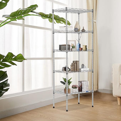 FDW 5 Tier Wire Shelving Adjustable Metal Shelves 17L x 12W x 48H NSF Pantry - Image 2