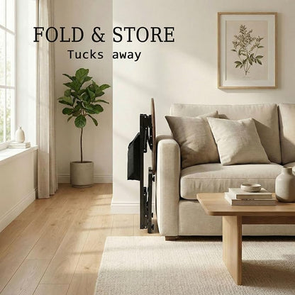Foldable C Shaped End Table, 15.7" Couch Side Table - Image 4