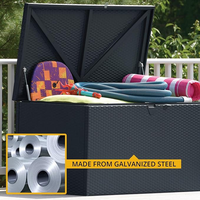 Arrow 4' x 2' x 2' Spacemaker Anthracite 134 Gallon Hot-Dipped Galvanized Steel - Image 5