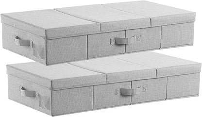 VEVOR Under Bed Storage with Lids, 31.7 x 15.9 x 6.1 Inch, 48L Large Underbed by VEVOR